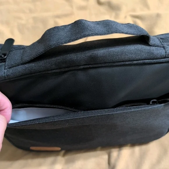 Bible Carrying Book Case Black and Gray Bag Scout Book Cover Handle - Picture 5 of 11